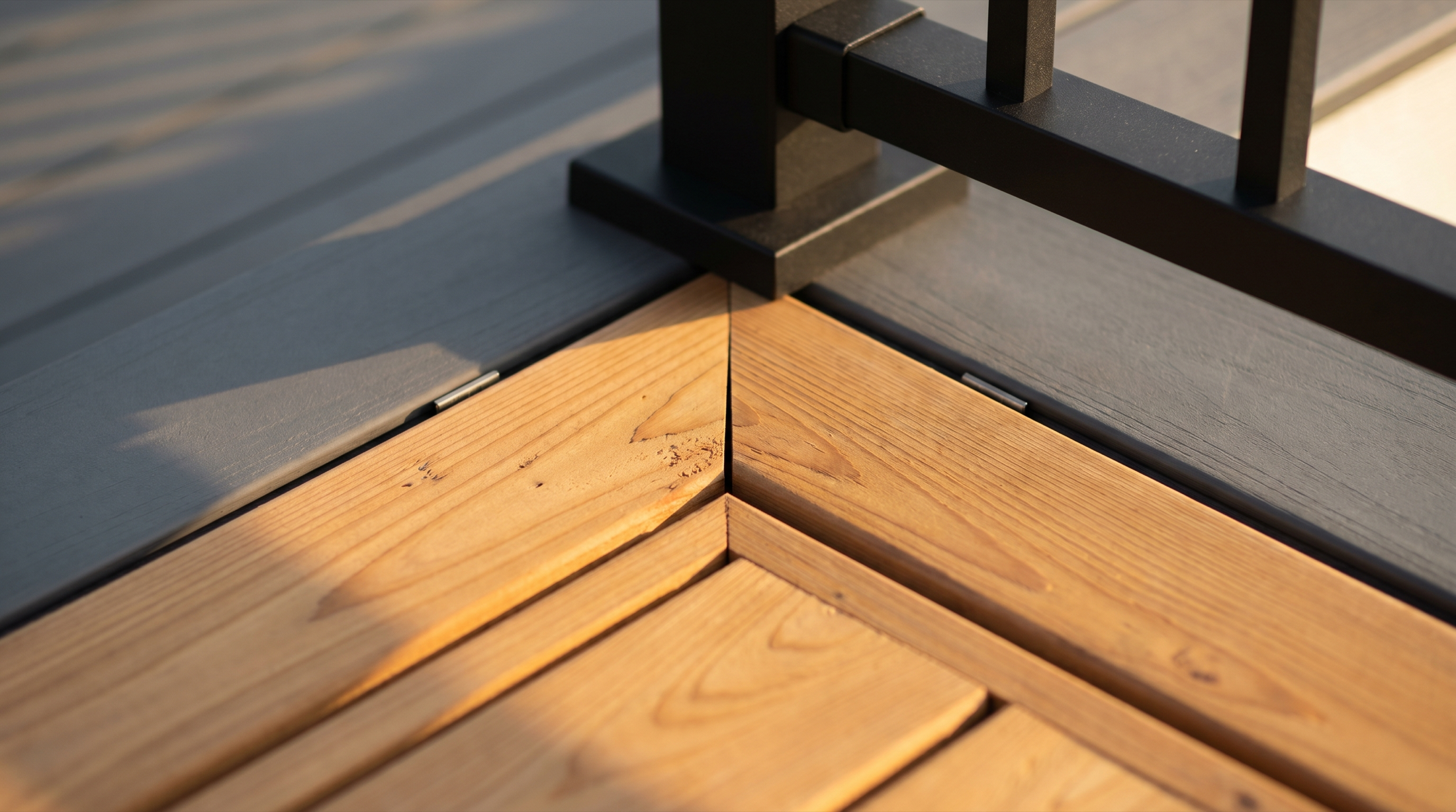 After — Custom cedar + composite deck